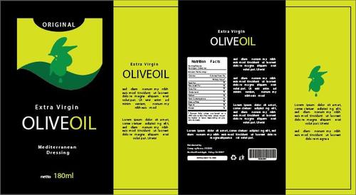 Olive oil packaging design vector
