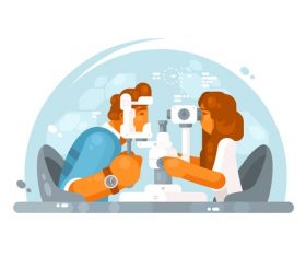 Ophthalmologist vector
