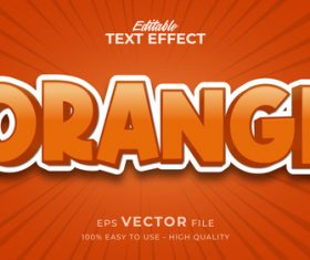 Orange editable text effect
