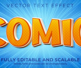 Orange font editable text effect vector