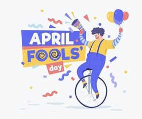 Organic flat april fools day illustration vector