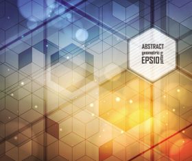 Overlapping geometric abstract background vector