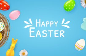 Painted easter eggs vector