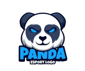 Panda esport cartoon vector