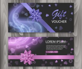 Pink and blue background gift voucher vector