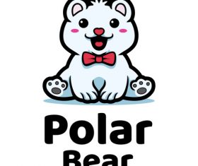 Polar bear mascot logo vector