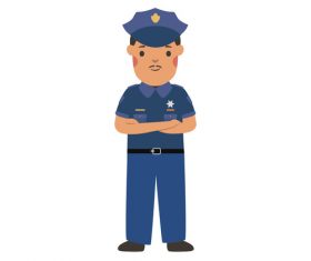 Police profession character vector