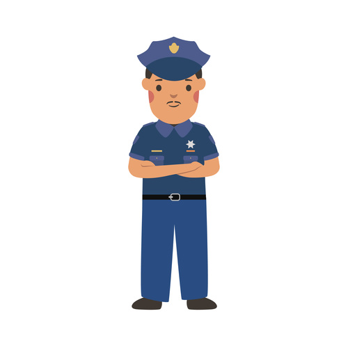 Police profession character vector