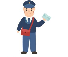 Postman profession character vector