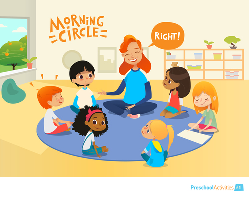 Preschool Activities Cartoon Illustration Vector Free Download