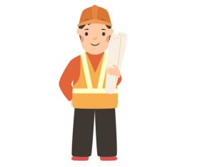 Profession character architect vector