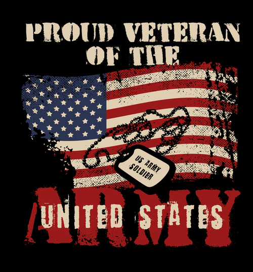 Proud veteran of the united states army vector