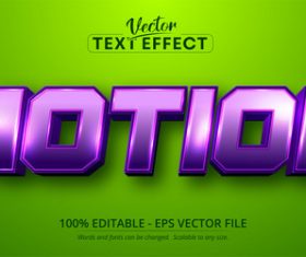 Purple editable text effect vector on green background