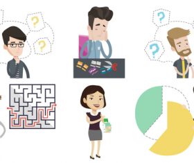 Puzzle cartoon illustration vector