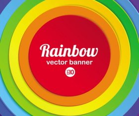 Rainbow vector banner