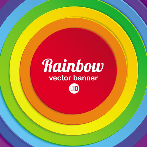 Rainbow vector banner