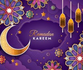 Ramadan Kareem exquisite beautiful card vector