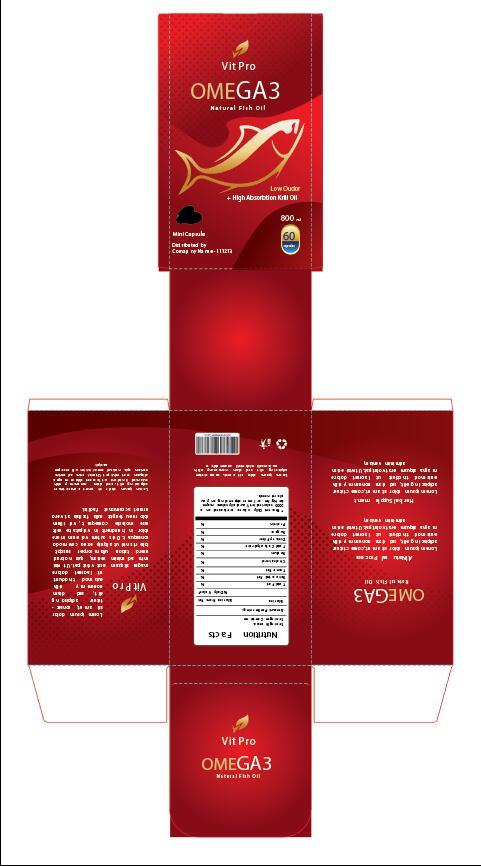 Red packaging fish oIl vector