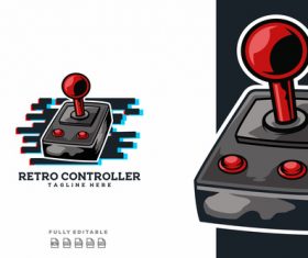 Retro controller logo vector
