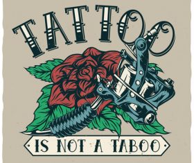 Retro tattoo illustration vector