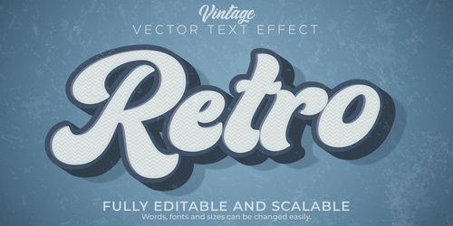 Retro vector text effect