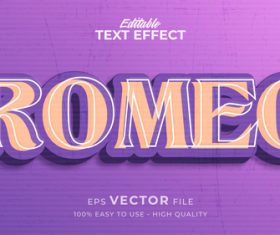 Romeo editable text effect vector