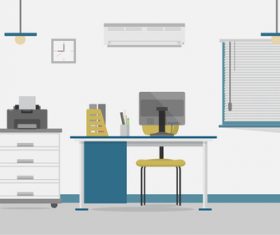 Secretary office illustration background vector