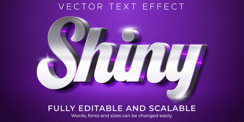 Shiny vector text effect