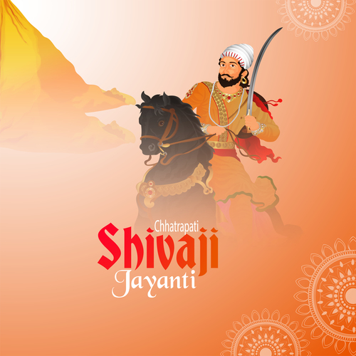 Shivaji Jayanti illustration vector