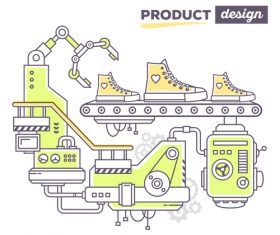 Shoe product design vector
