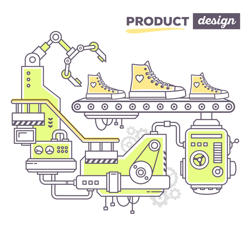 Shoe product design vector