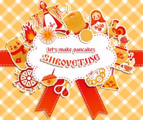 Shrovetide holiday card vector
