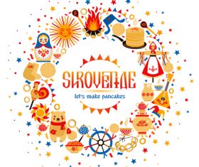 Shrovetide specialty food vector