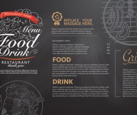 Simple menu card vector