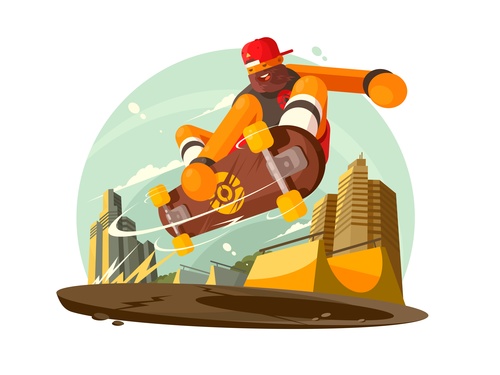 Skateboarder vector