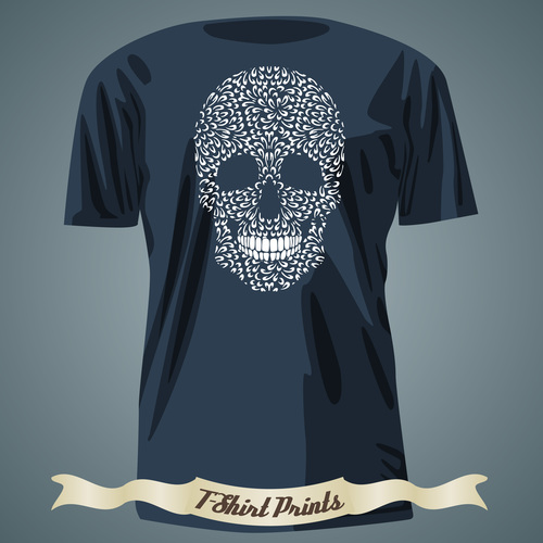 Skull t-shirts prints design vector