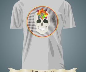 Smiling skull t-shirts prints design vector