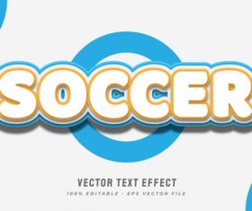 Soccer text style effect vector