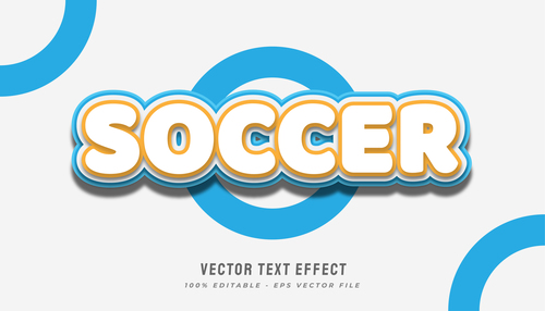 Soccer text style effect vector