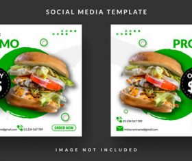 Special burger sale template design vector