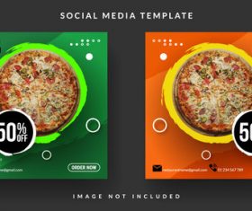 Special menu banner template vector