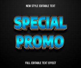Special promo editable text effect vector