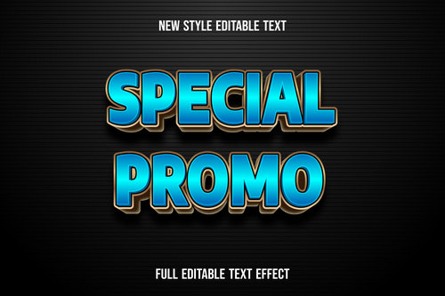 Special promo editable text effect vector