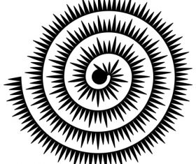 Spiked art rolled paper flower vector