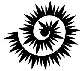 Spiral abstract rolled paper vector