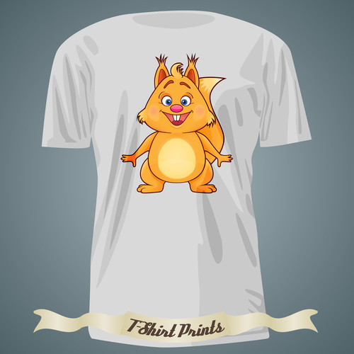 Squirrel T-Shirts prints design vector