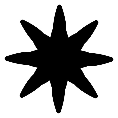 Starfish ink abstract vector