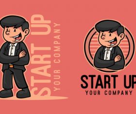 Start logo mascot vector