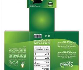 Stevia packaging design vector