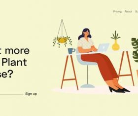 Studio workspace landing page vector